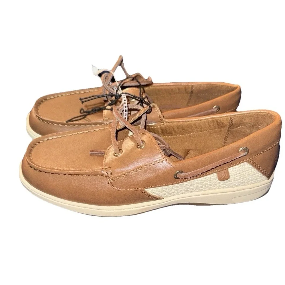 Sperry Boat Shoes Whalefish Brown Women Size 8 Memory Foam NWOT